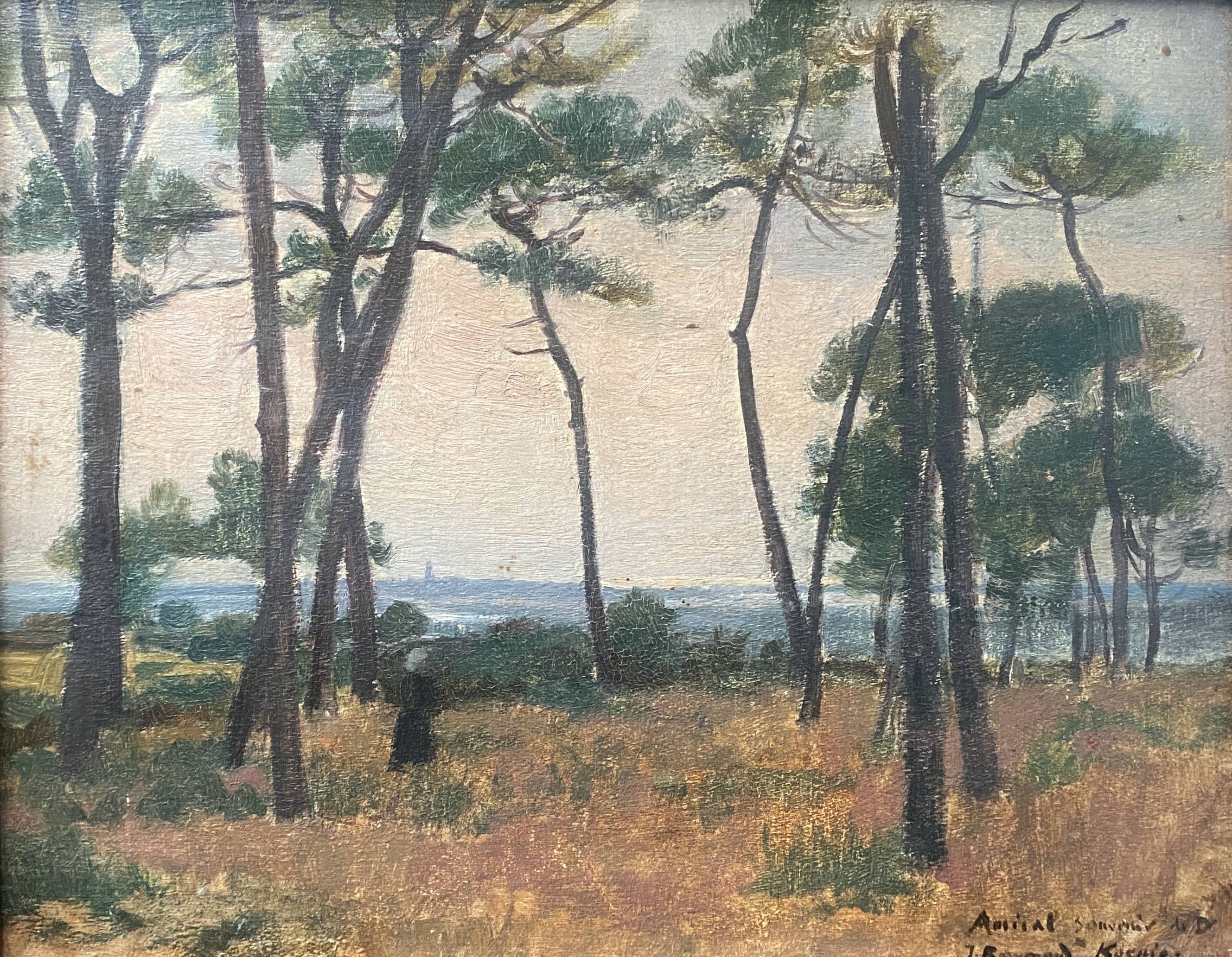 Painting made in oil on beveled wooden panel