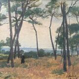 Painting made in oil on beveled wooden panel