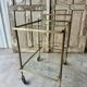 Vintage brass rolling dessert trolley
