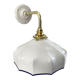 Vintage white opaline wall lamp