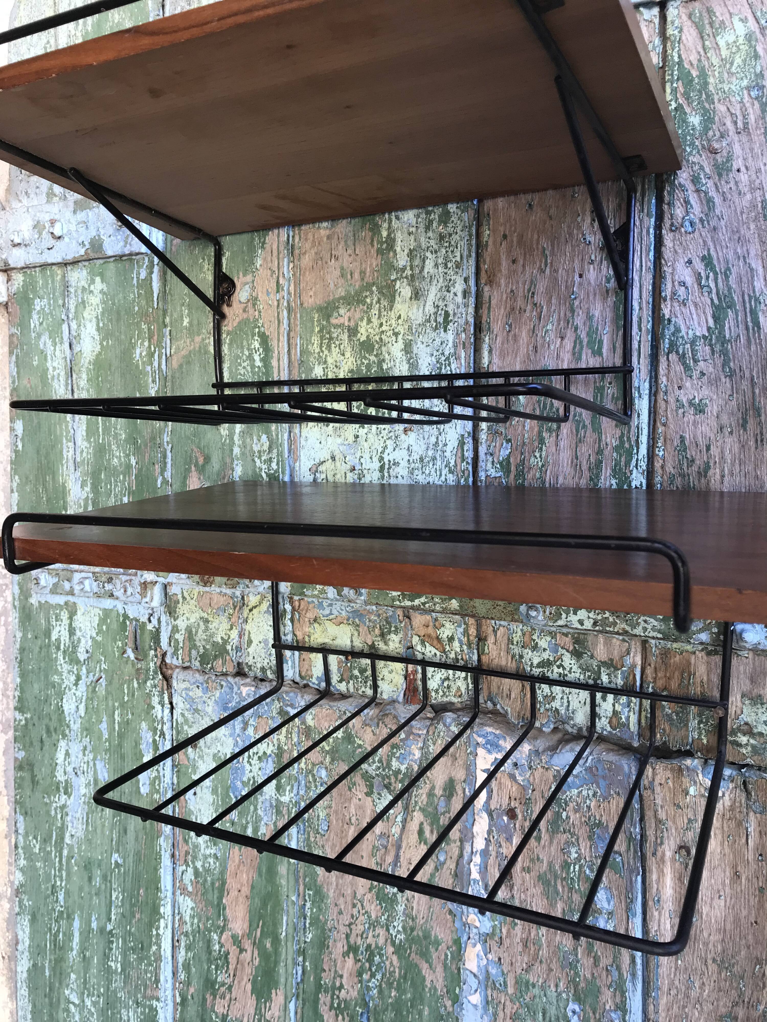 Vintage mid-century string shelf