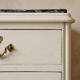 Commode vintage courbée avec plateau en marbre - Rénovée