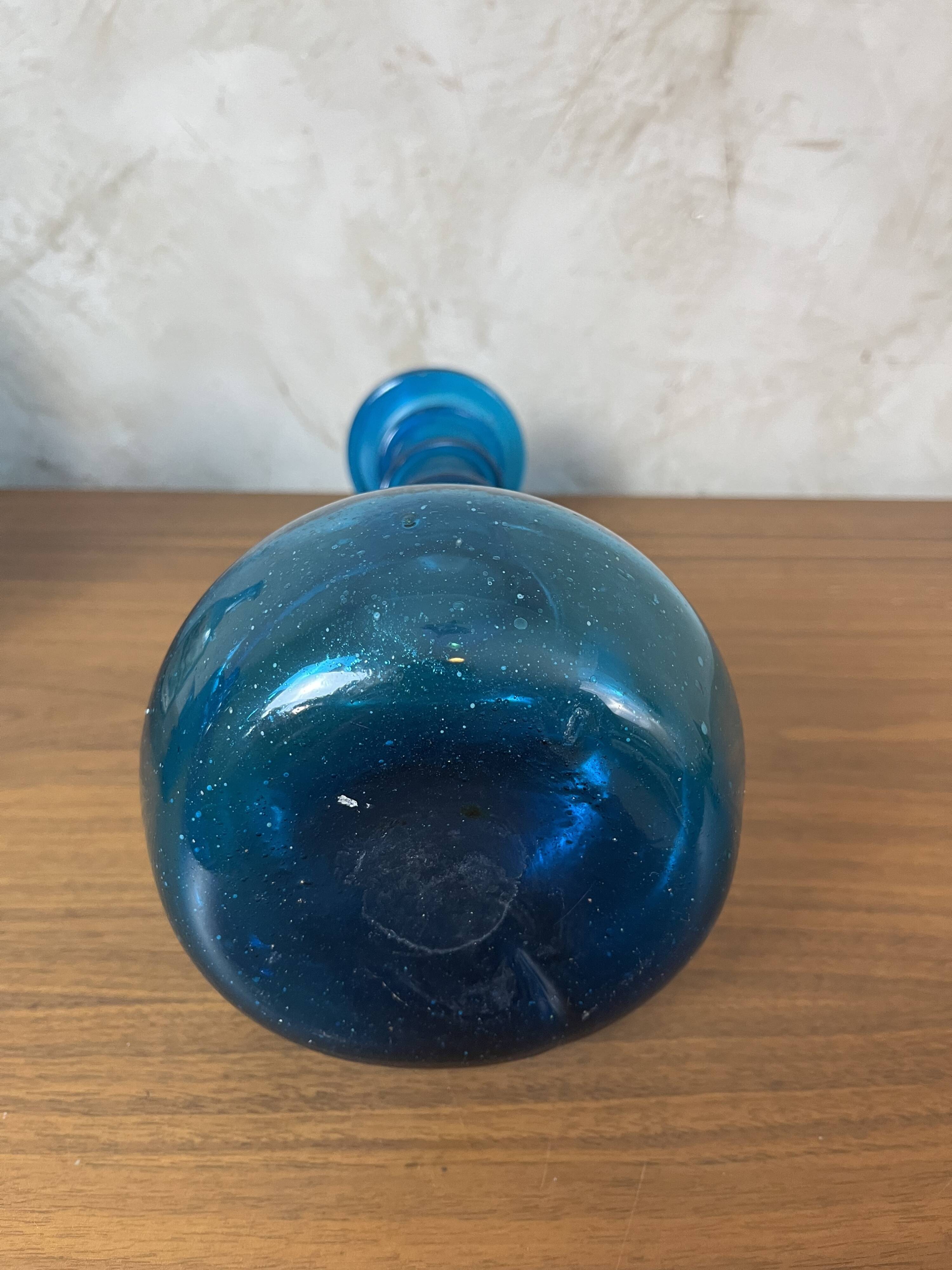 Blue spiral vase