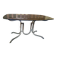 Glass and metal table from the 70s.