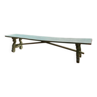 Raw wood bench
