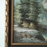 Painting mountain landscape oil painting by L Gorden Real hand-painted canvas Ta