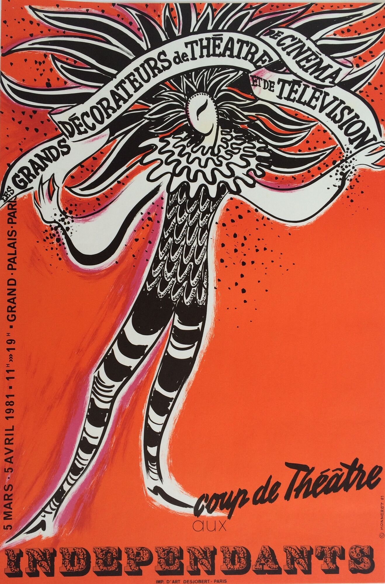 Les grands décorateurs, Salon des Indépendants, 1981. Original poster in lithography