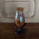Iridescent glass paste vase signed JP Mateus 1995