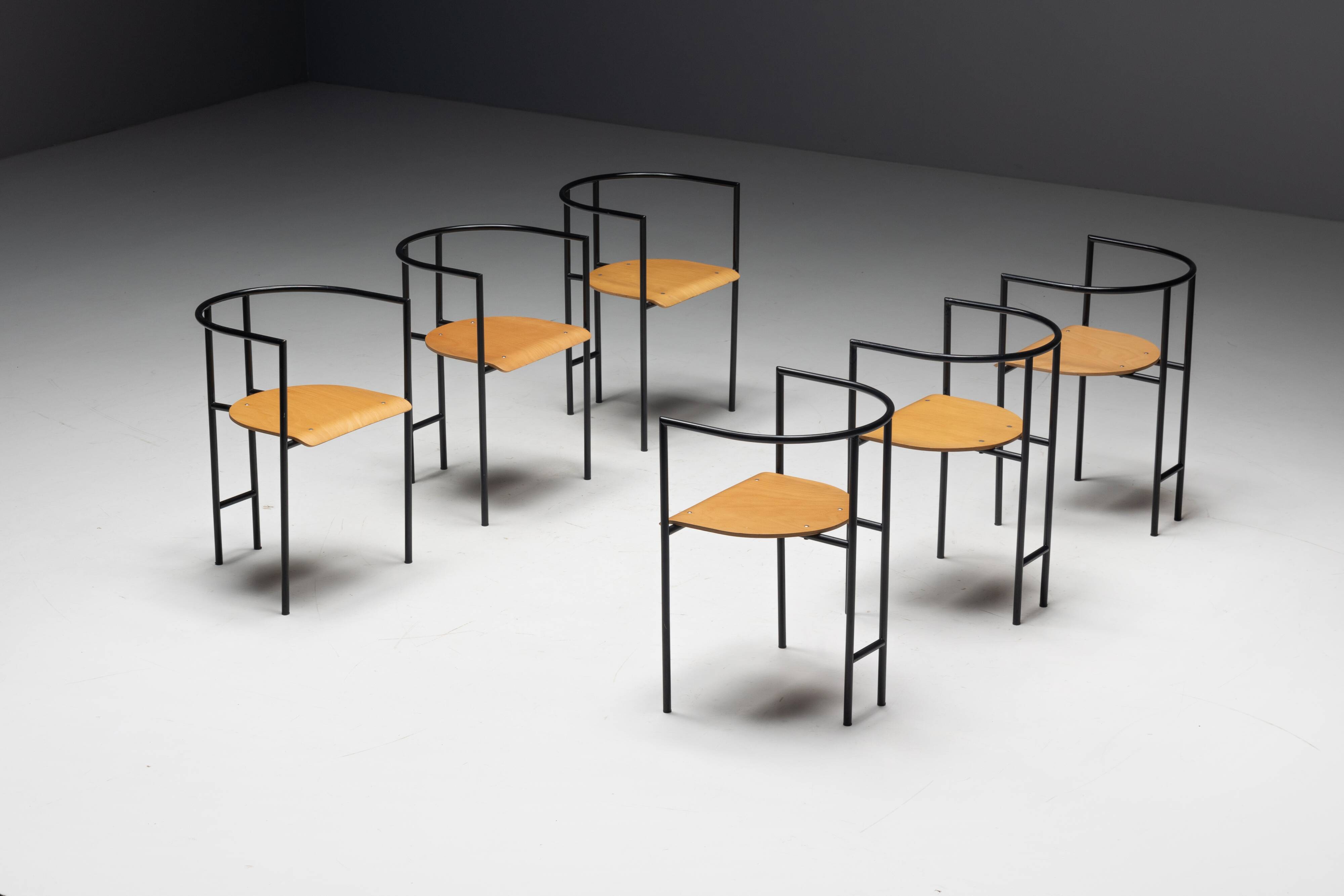 Postmodern "Tokyo" Armchairs by Rodney Kinsman for Bieffeplast, Italy, 1980s