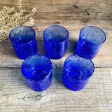 5 verres bullés vintage