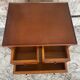 Antique Nightstand Entry Table Cherry Wood 3 Drawers Vintage #D995