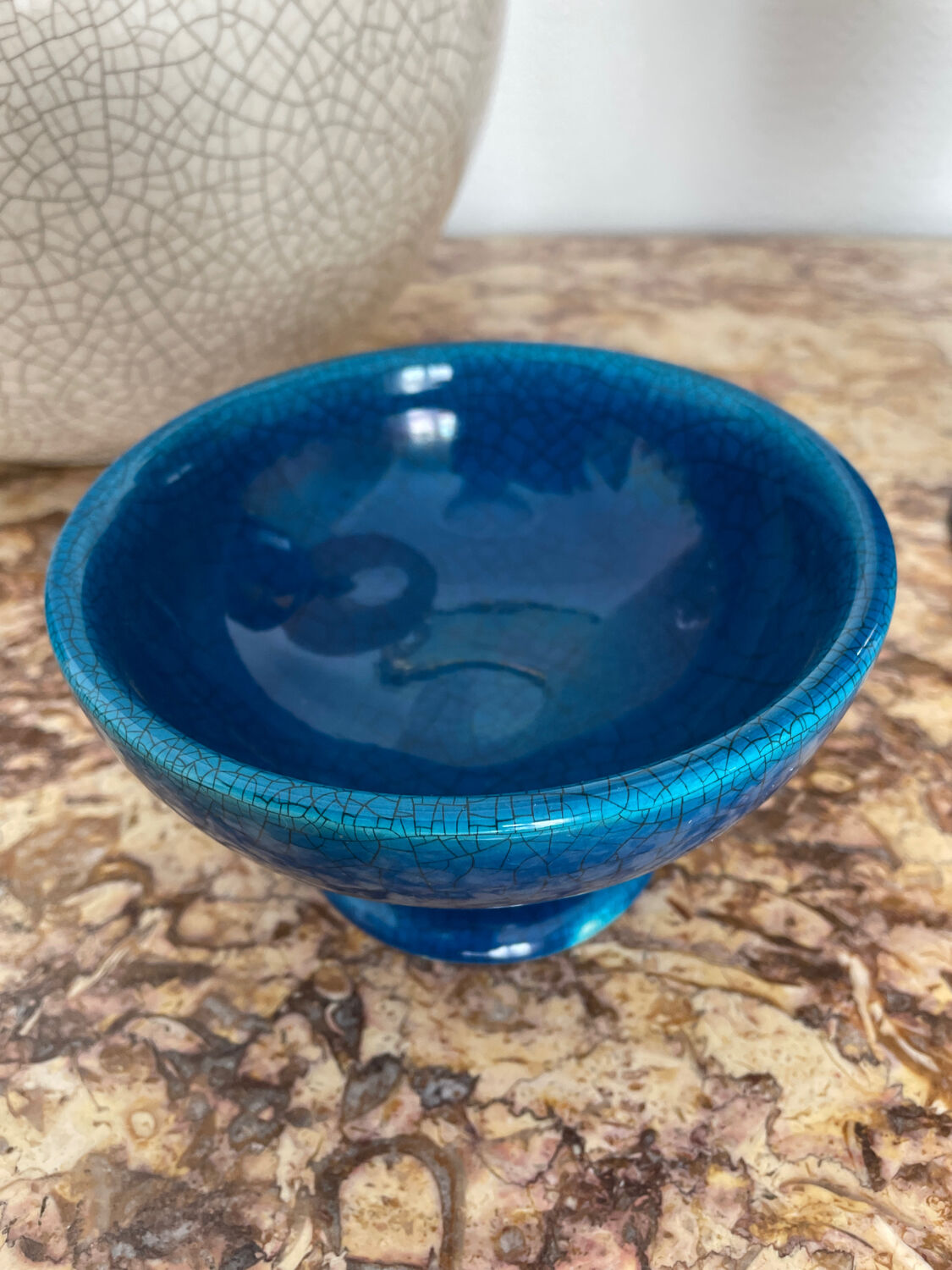 Art Deco cracked ceramic cup