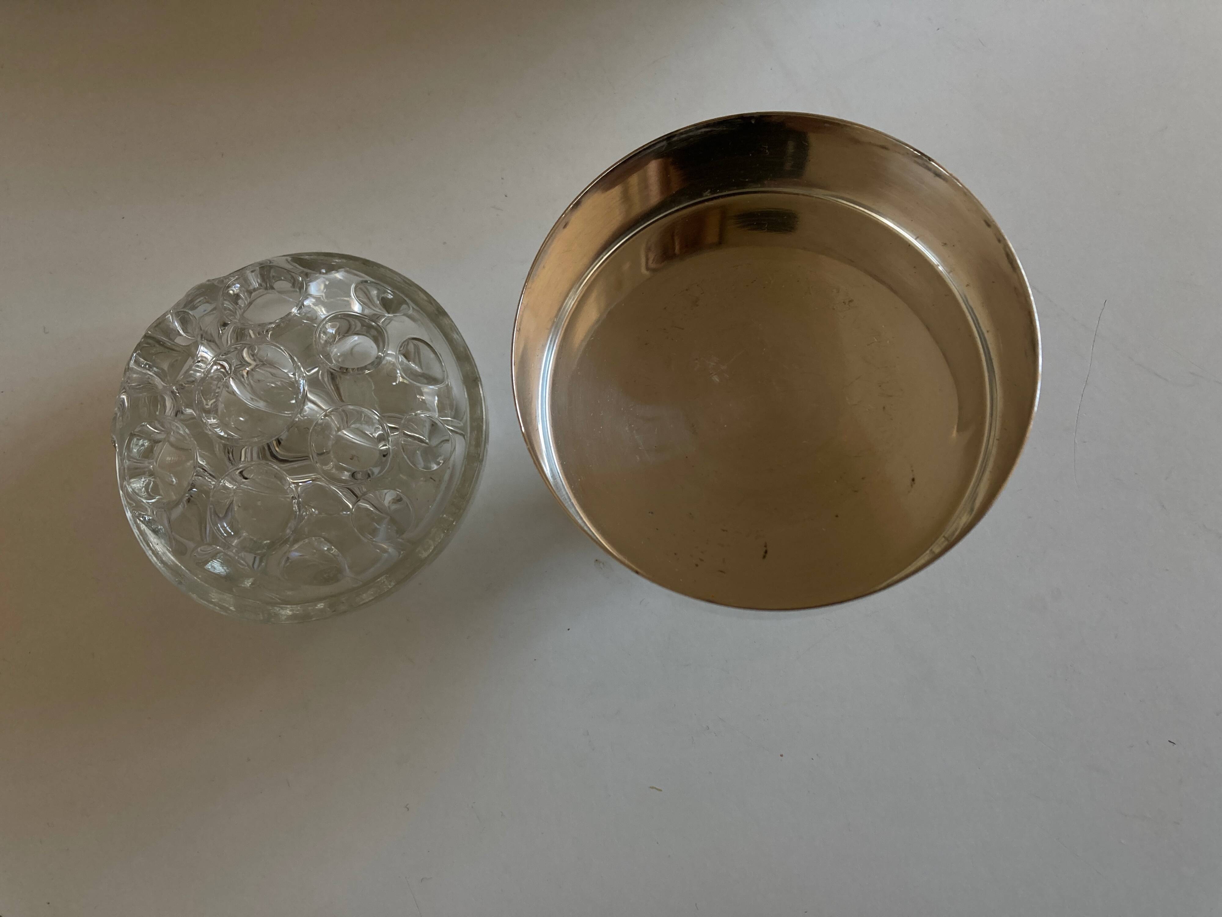 Tulip foot flower spade 1970 in silver metal