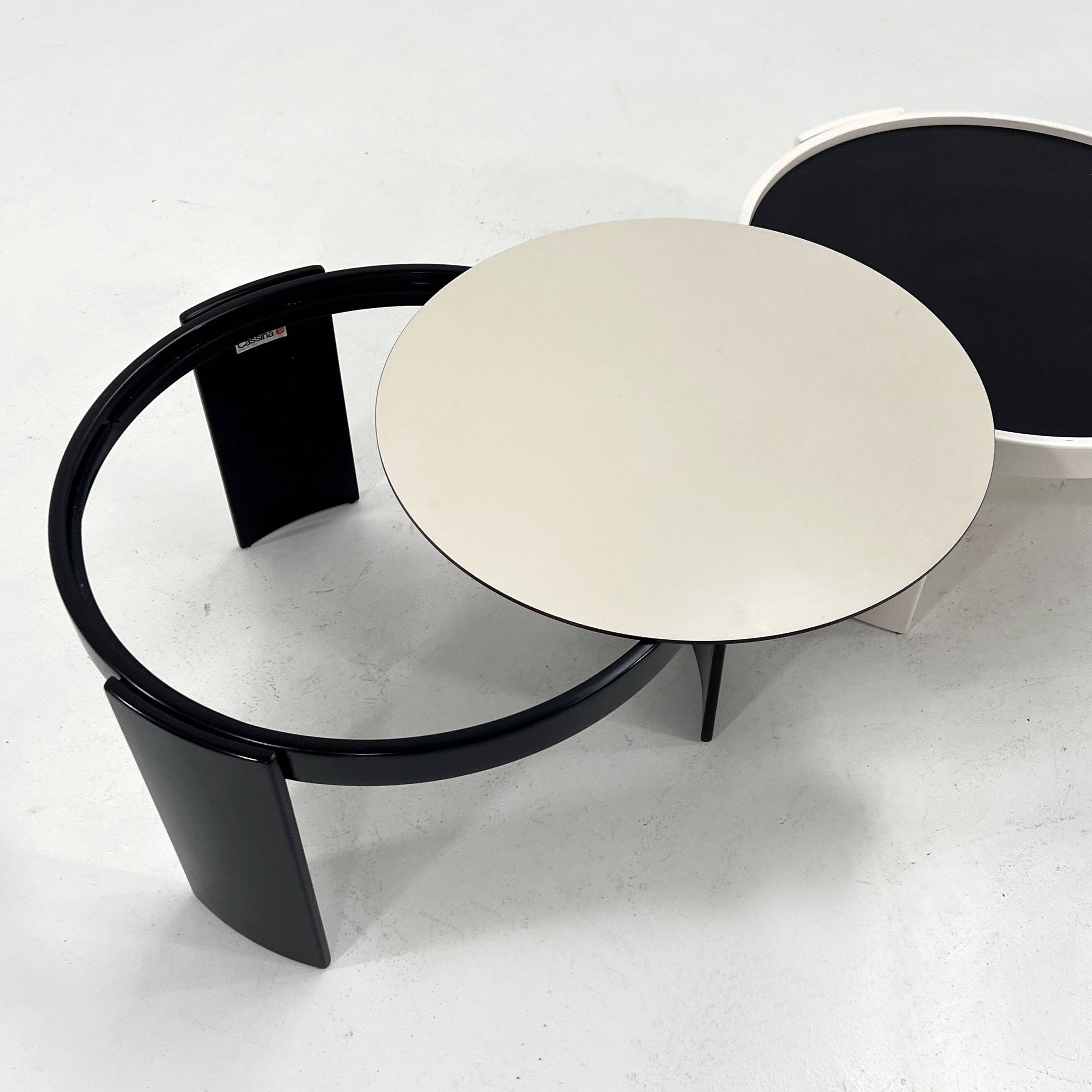 Set of 2 large reversible nesting tables by G. Frattini for Cassina, 70