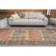 1970s Vintage Turkish Hand-Knotted Wool Cotton Orange Runner Rug 143x339