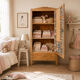 Parisian Art Deco wardrobe in raw oak, renovated.