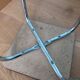 Chrome metal and orange formica stool