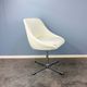 Swivel cocktail chair, chrome and faux leather,vintage from the 70s