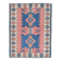 Vintage Blue Pink Geometric Oushak Rug, 141x184Cm