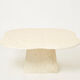 Large free-shaped coffee table clover in Italian travertine 1970