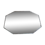 Beveled octagonal table mirror