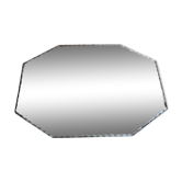 Beveled octagonal table mirror
