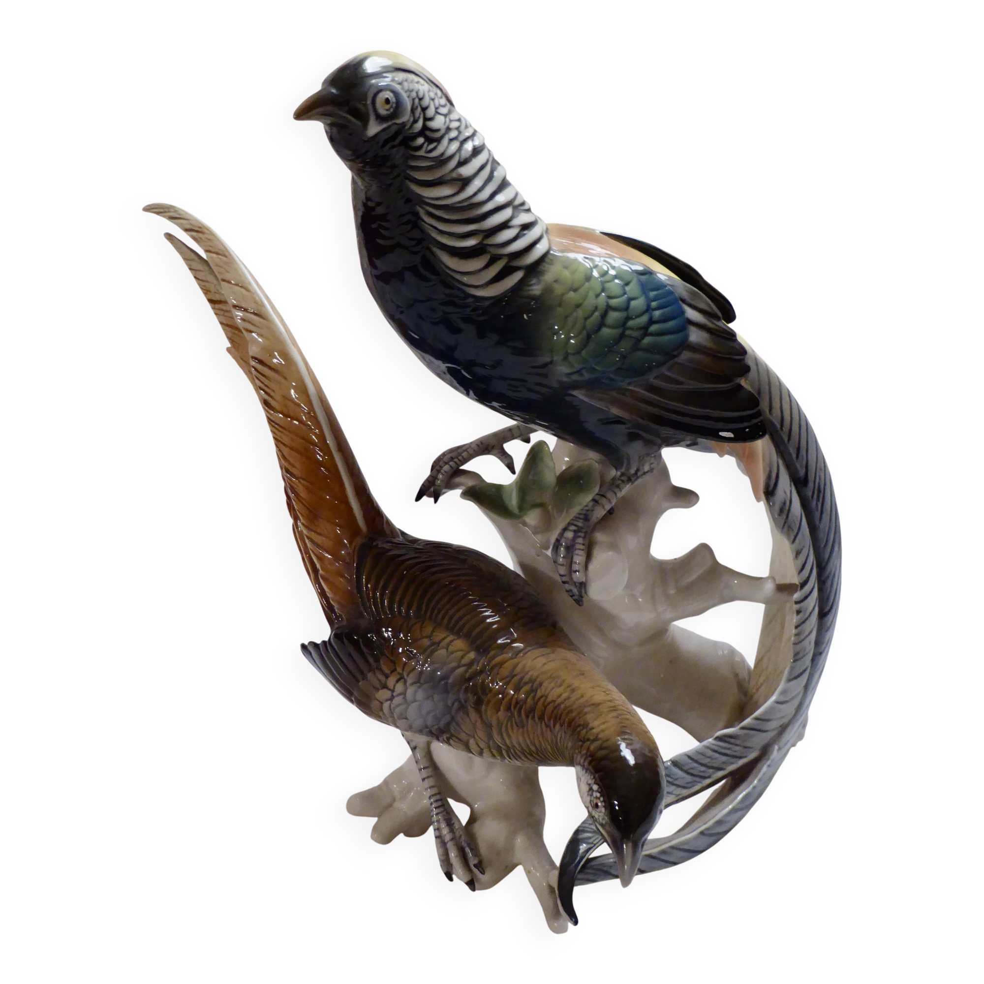 Pair of porcelain birds from Saxony