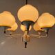 6 suspended glass lamps in white brass by Hans-Agne Jakobsson, 1960s, Sweden