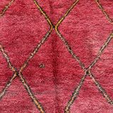 Red Boujad Moroccan rug - 252 x 124 cm