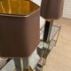 Pair of black and gold lacquered lamps, 1980s