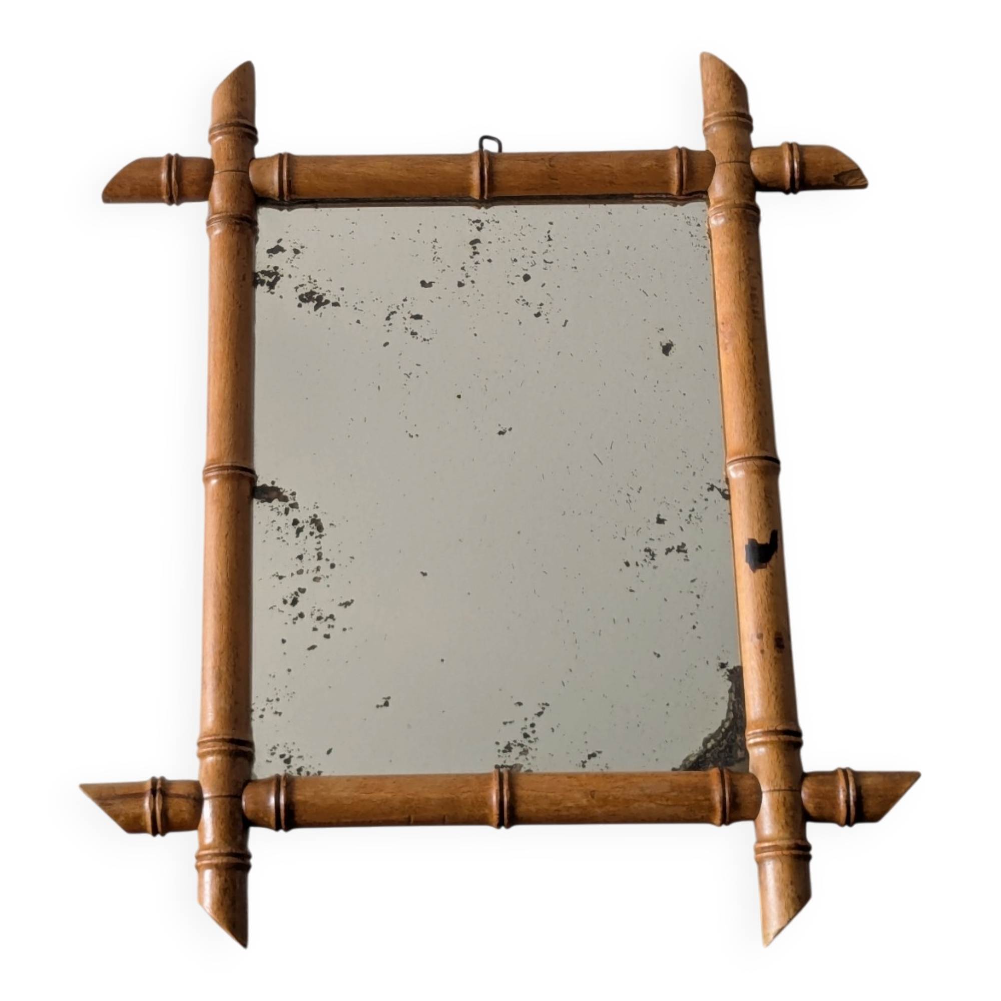 Miroir vintage bambou