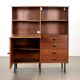 High metal cabinet with mahogany veneer, Italy 1960s