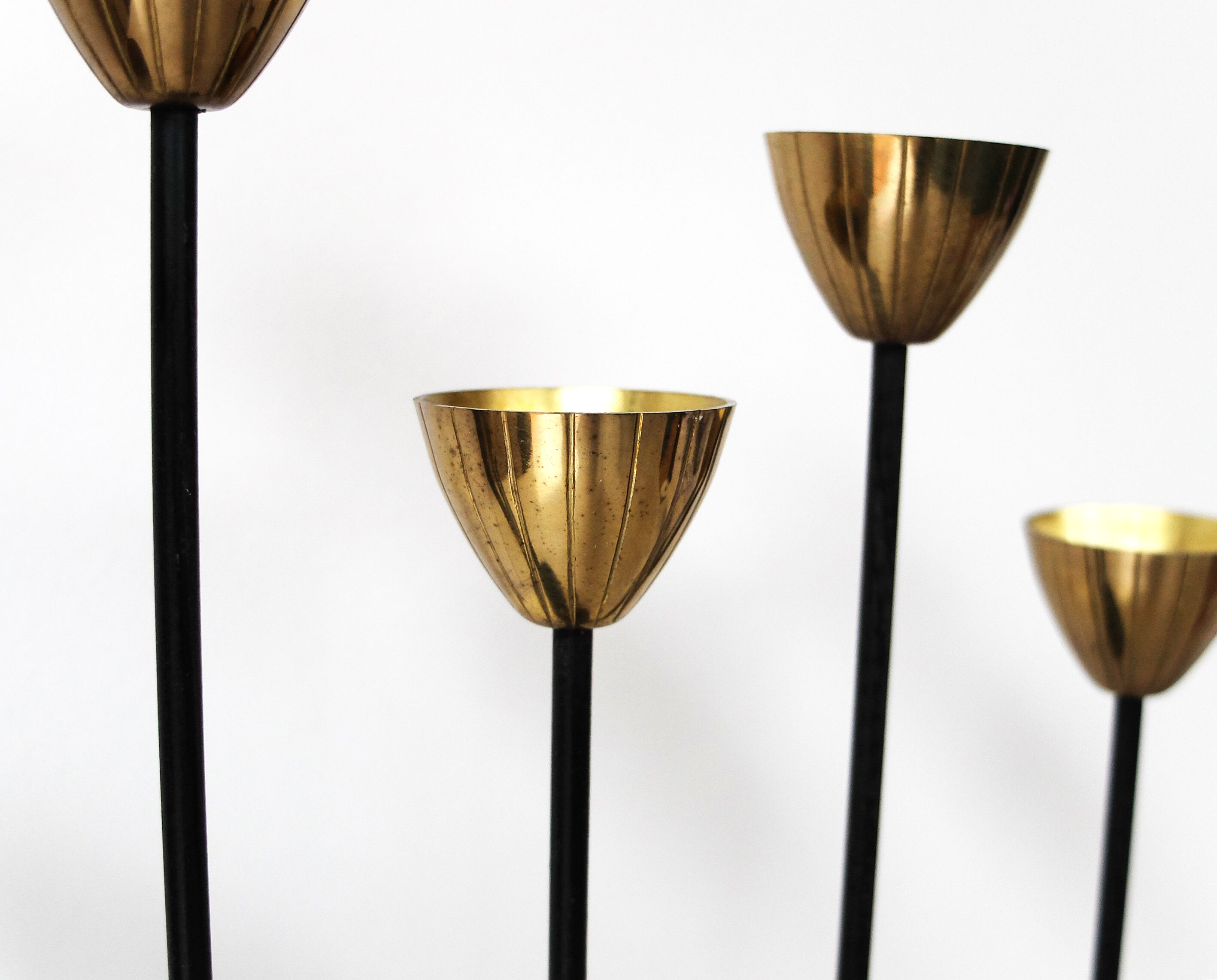 Vintage Scandinavian candlestick, Gunnar Ander for Ystad Metall, Sweden