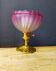 Lampe à poser abat-jour rose dentelé