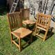 Three brutalist wooden chairs in elm from the 80s.