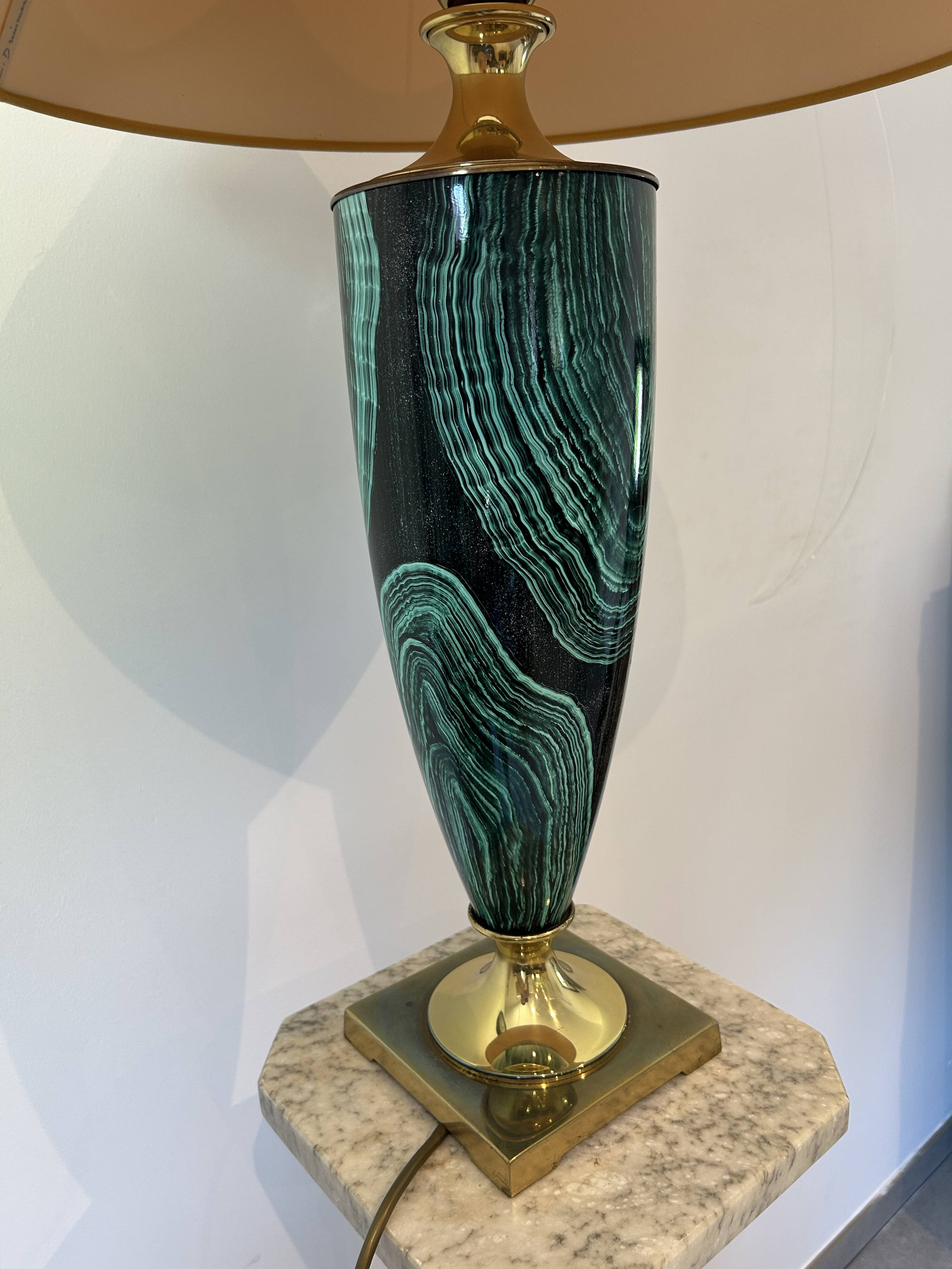 Superb ceramic lamp from the house "Le Dauphin".