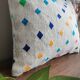 Berber cushion with bright tiles