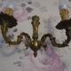Lustre 5 braches + 2 appliques bronze