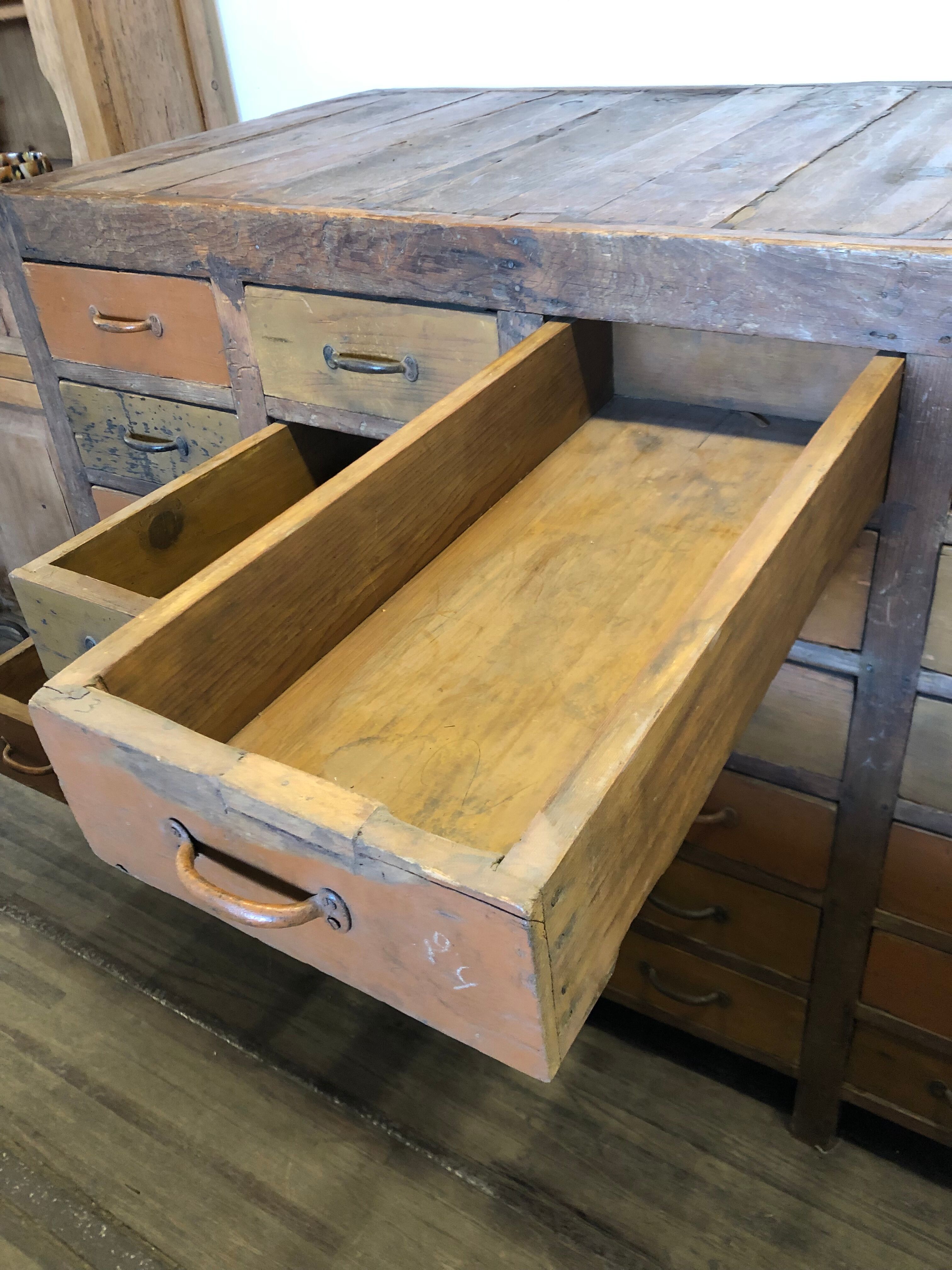 Trade furniture with 36 drawers