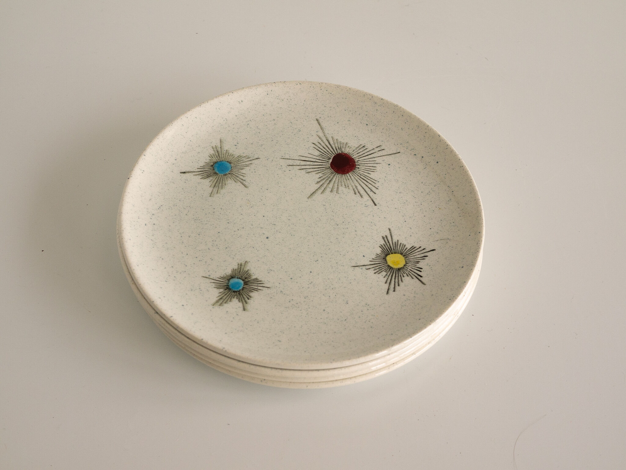 Suite of 4 plates "comet"