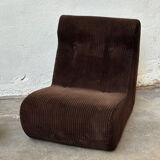 Pair of brown corduroy armchairs