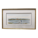 Watercolour by Christian Gaudin framed, certificate Guérande salt marshes.