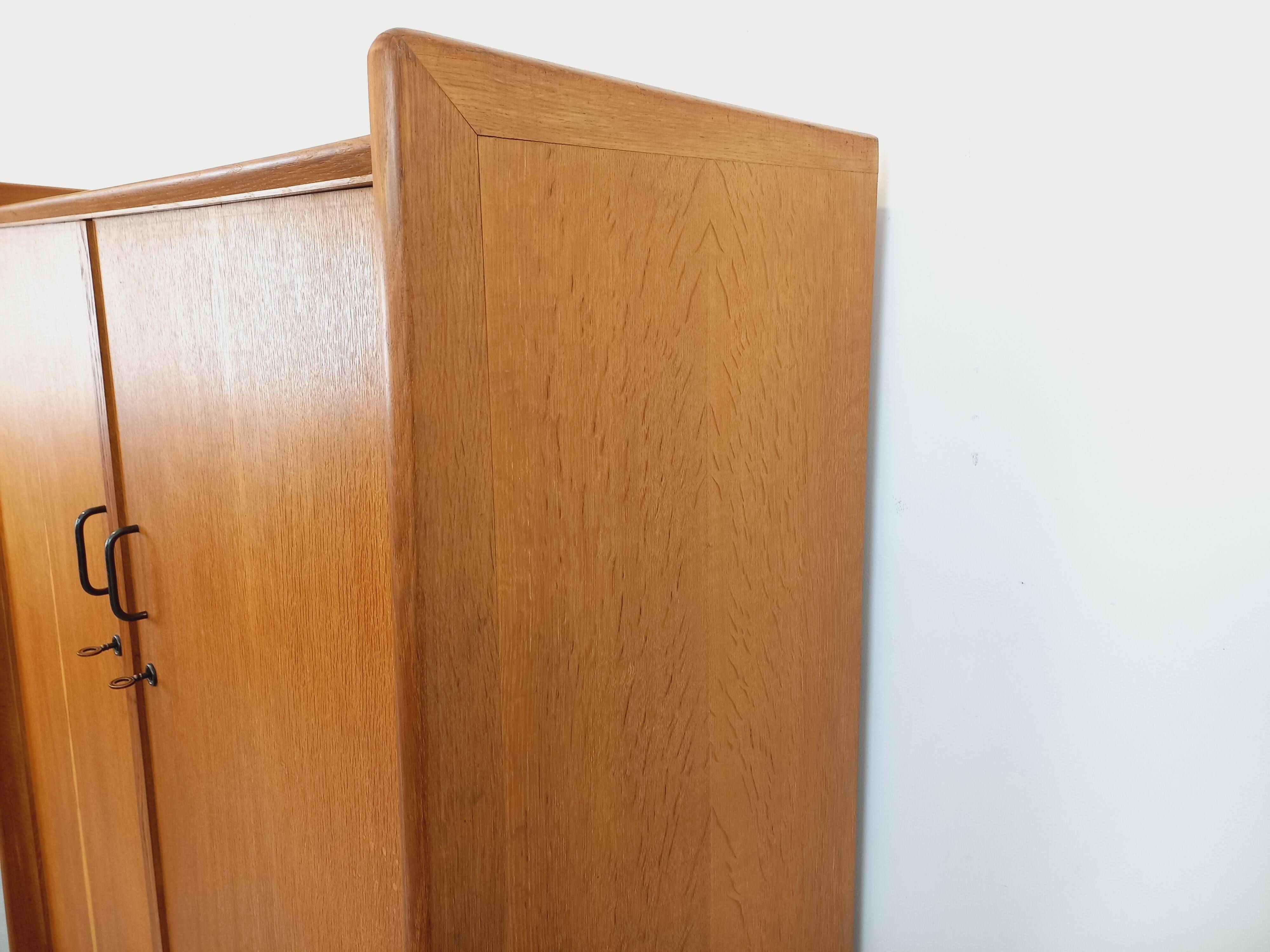 Vintage oak wardrobe from the 50s and 60s.
