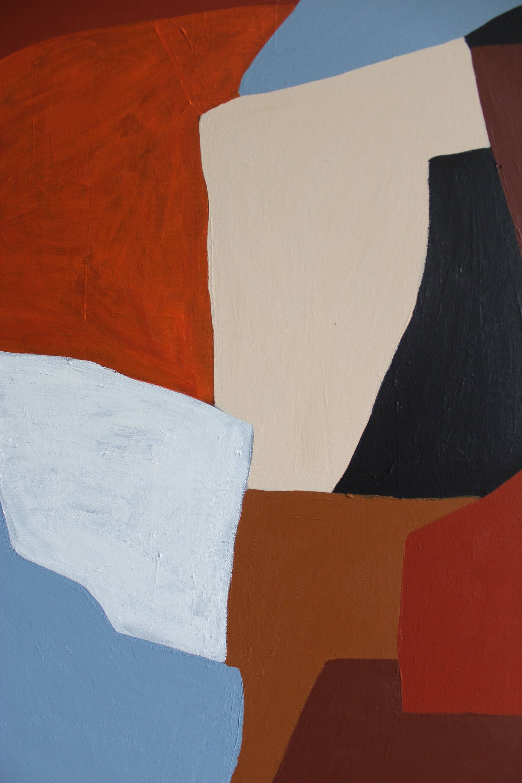 Stretched canvas painting "Fragments of Balance" signed Bodasca