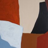 Stretched canvas painting "Fragments of Balance" signed Bodasca