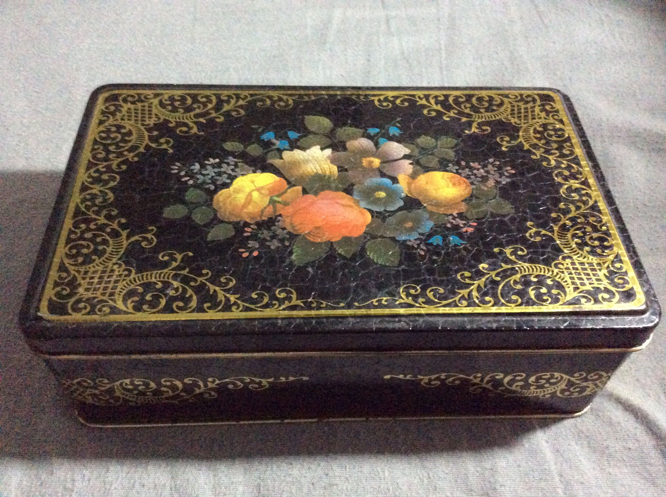 Vintage metal cookie box