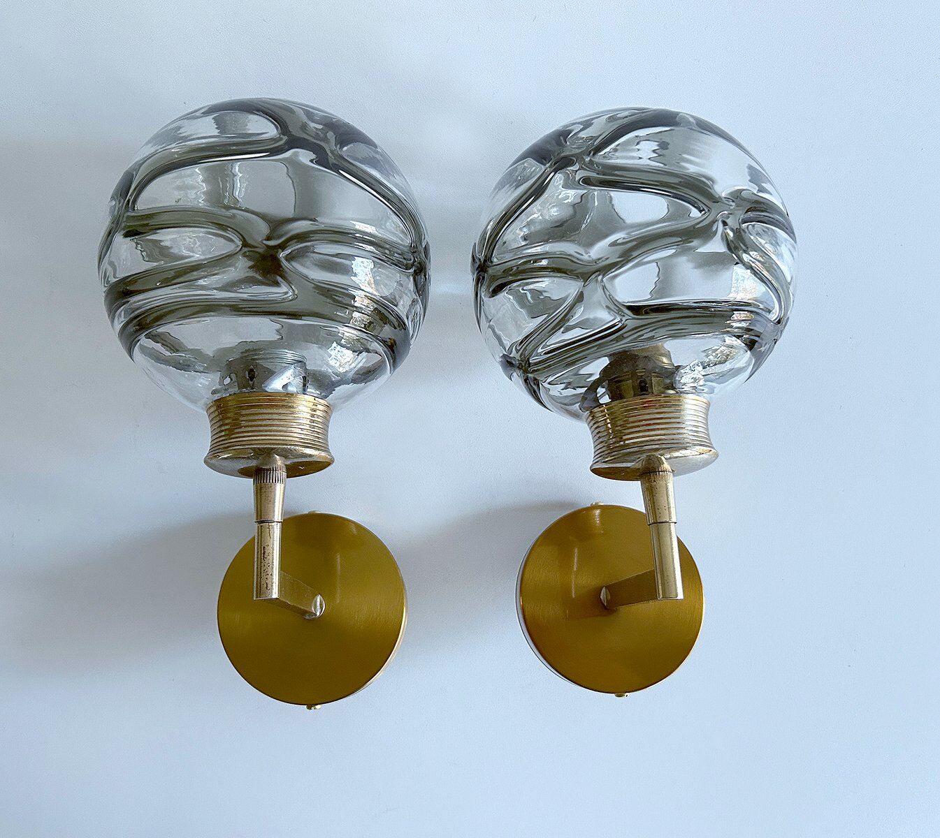 Paire de appliques en verre de Murano vintage