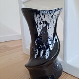 Vase Vallauris bleu forme libre