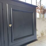 Brutalist black sideboard from the 60s