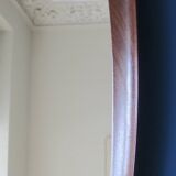 AB Glas and Trae Hovmantorp large sculptural mahogany wall mirror, 1960s